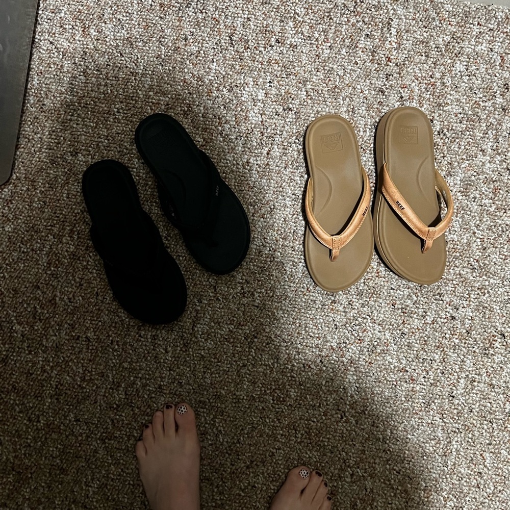 Reef Black and Tan Women's Sandals